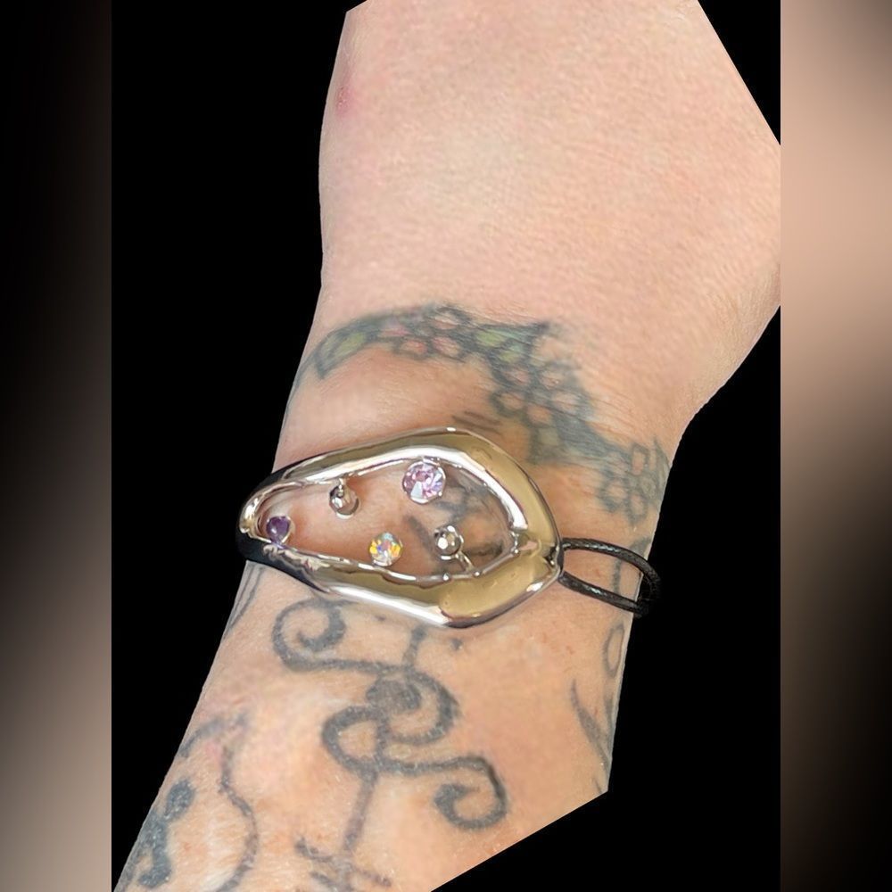 Swarovski Crystal 'Melted Metal' Bracelet